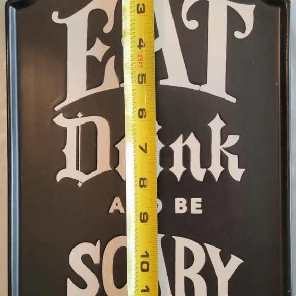 Threshold Halloween Tombstone Black Serving Platter Eat Drink Stoneware … - Picture 8 of 9